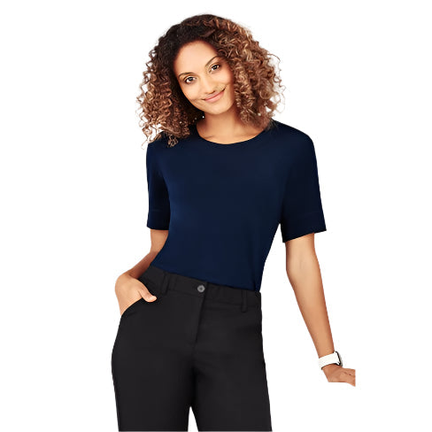 Biz Care CS952LS Ladies Jersey Short Sleeve Top