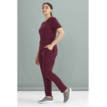 Bizcare CSP943LL Womens Multi-Pocket Slim Leg Scrub Pants