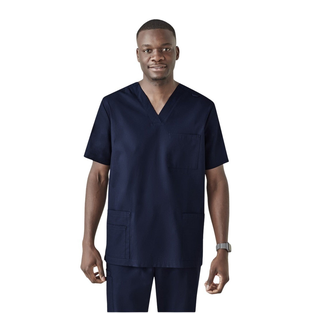 Inaura CST141MS Tokyo Mens V-Neck Scrub Top - Midnight Navy - Front View