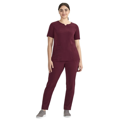 Bizcare CST942LS Womens Tailored Fit Round Neck Scrub Top