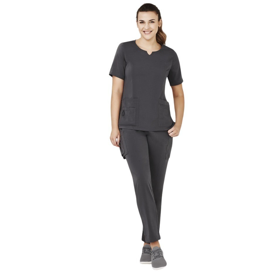 Bizcare CST942LS Womens Tailored Fit Round Neck Scrub Top