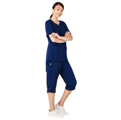 Bizcare CST942LS Womens Tailored Fit Round Neck Scrub Top