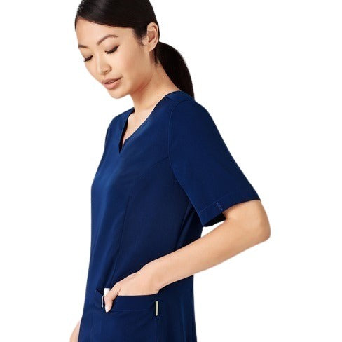 Bizcare CST942LS Womens Tailored Fit Round Neck Scrub Top