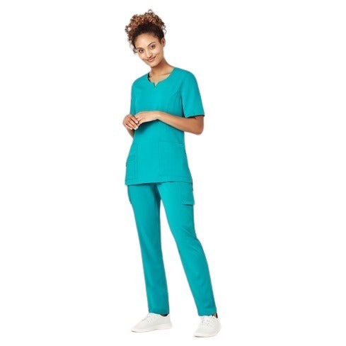 Bizcare CST942LS Womens Tailored Fit Round Neck Scrub Top
