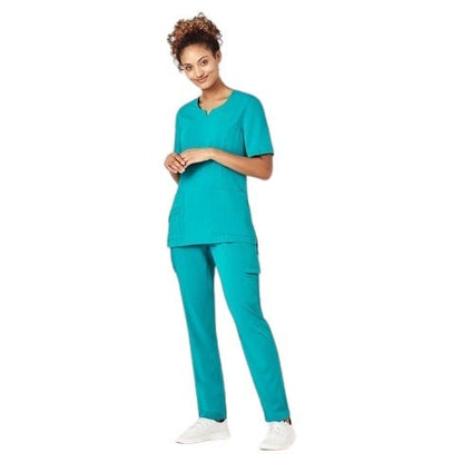 Bizcare CST942LS Womens Tailored Fit Round Neck Scrub Top