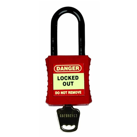 U. Safety Signs UL405 42mm Premium Red Safety Lockout Non-Conductive Shackle