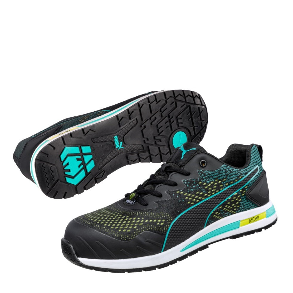 Black and teal heat resistant Puma 643057 Vivid Knit Unisex Composite Safety Jogger