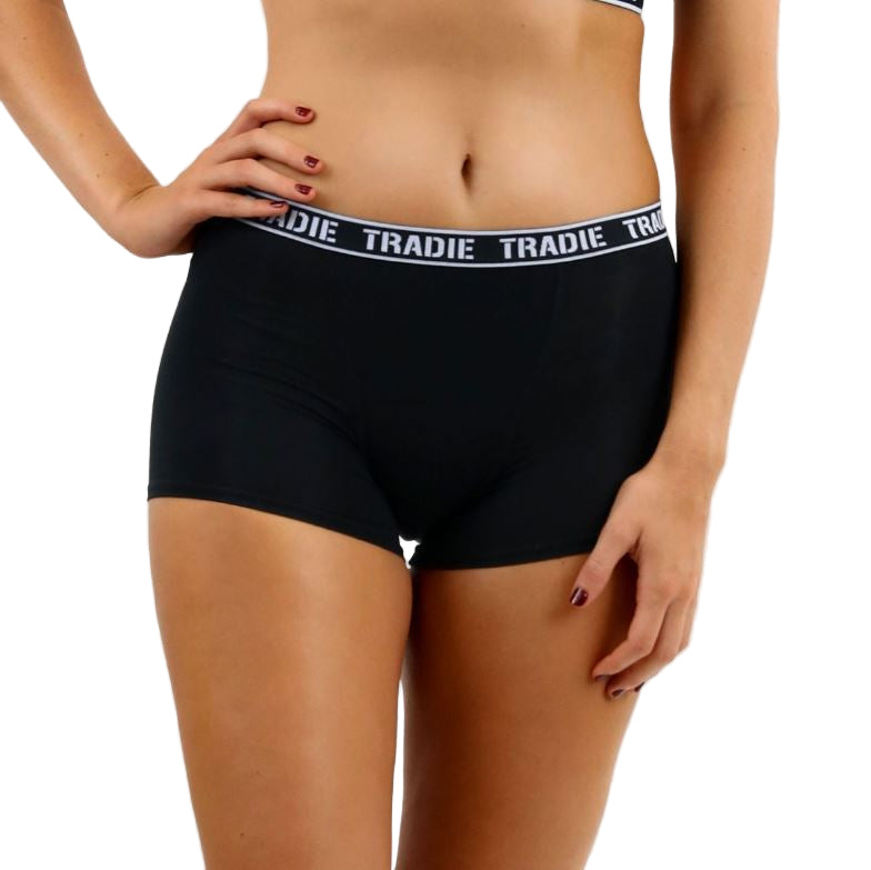Tradie WJ5689SL Bamboo Period Shortie - Black - Front View