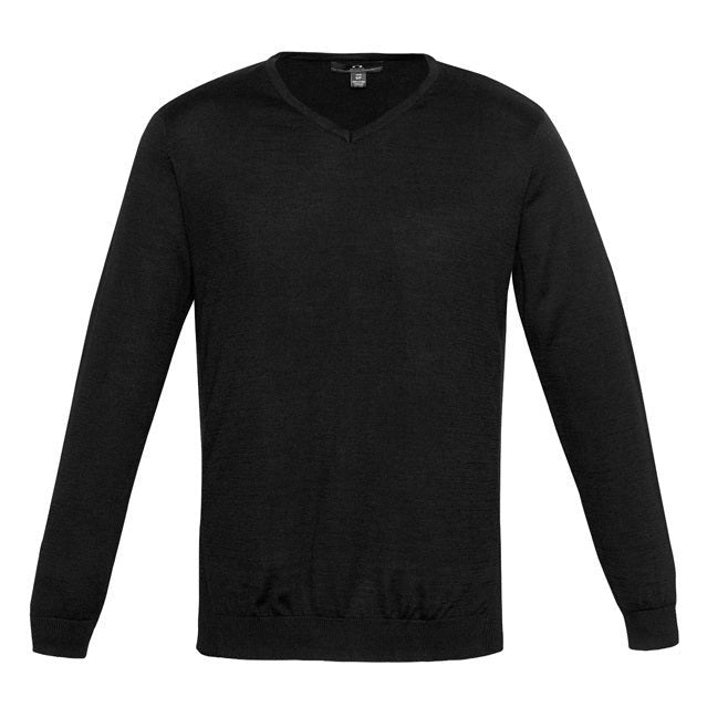 Biz Collection WP417M Milano Mens Knit Pullover - Black - Alternative Front View