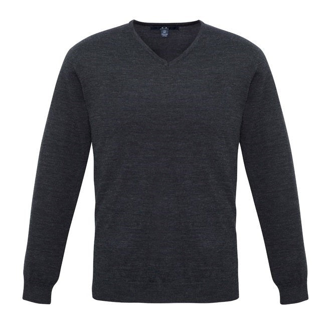 Biz Collection WP417M Milano Mens Knit Pullover - Charcoal - Alternative Front View