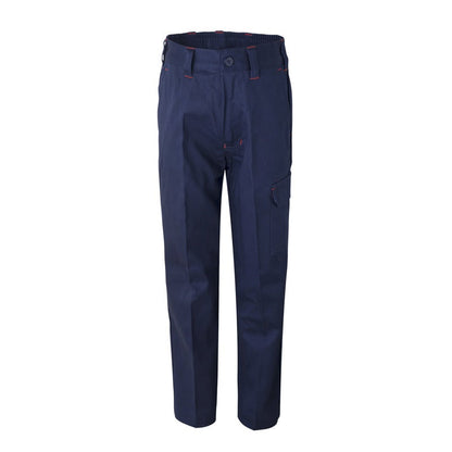 Children's navy  pants - Workcraft WPK503 Kids Midweight Cargo Cotton Drill Trousers