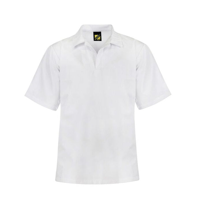 Workcraft WS3001 Food Industry Jac Shirt - Short Sleeve - White - Front View
