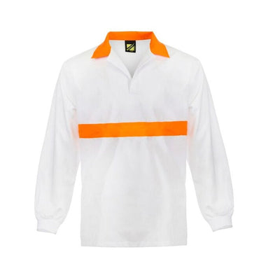 Workcraft WS3003 Food Industry Jac Shirt with Contrast Collar- Long Sleeve