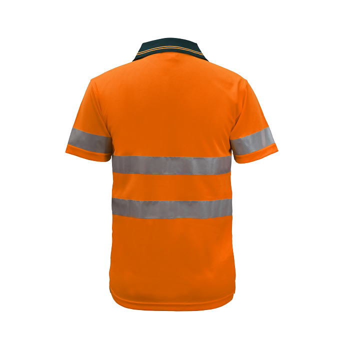 Workcraft WSP410 HiVis Two Tone S/S Micromesh Polo with Pocket