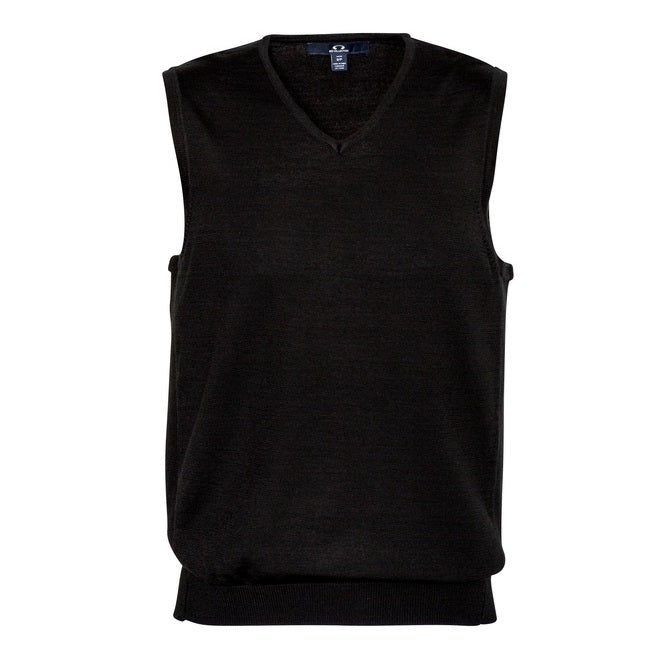 Biz Collection WV619M Mens Milano Knit Vest - Black - Alternative Front View
