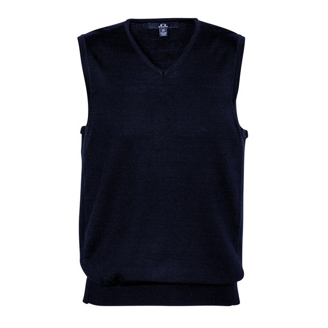 Biz Collection WV619M Mens Milano Knit Vest - Navy - Alternative Front View