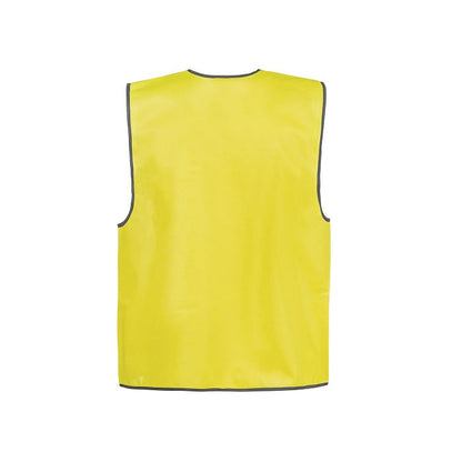 WV7000 HiVis Day Time Safety Vest in Yellow - Back view