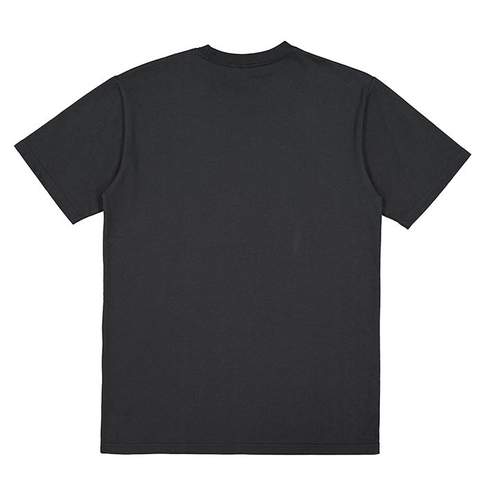 Black t-shirt on a white background