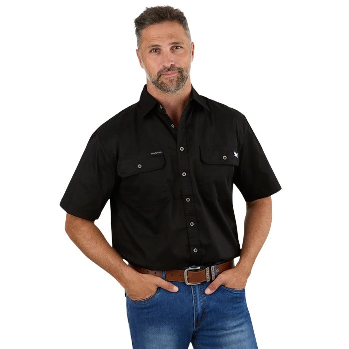 Ringers Western 118110004 Lake Argyle Mens Short Sleeve Full Button Work Shirt