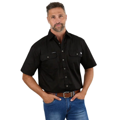 Ringers Western 118110004 Lake Argyle Mens Short Sleeve Full Button Work Shirt