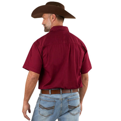 Ringers Western 118110004 Lake Argyle Mens Short Sleeve Full Button Work Shirt