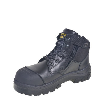 Wide Load 690BZ Black 6 Zip Side Safety Boots