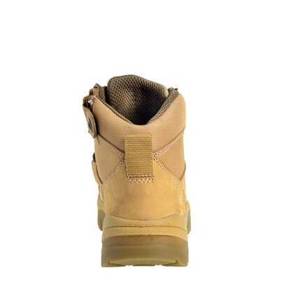 Wide Load 690WZ Wheat 6" Zip Side Safety Boots