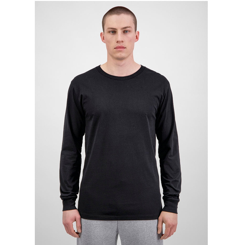 GOODMATES X1002M Mens Basis Long Sleeve Tee - Black - Alternative Front View
