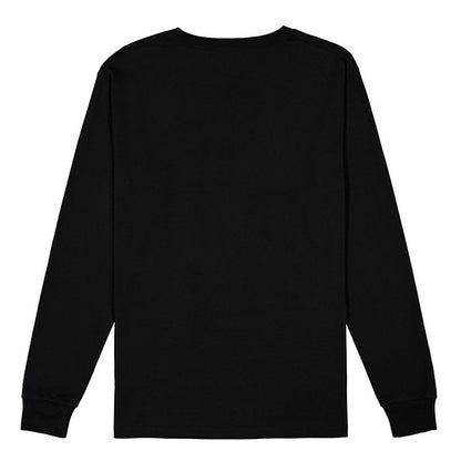 Black long-sleeve shirt on a white background