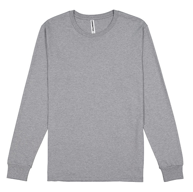 Gray long-sleeve shirt on a white background
