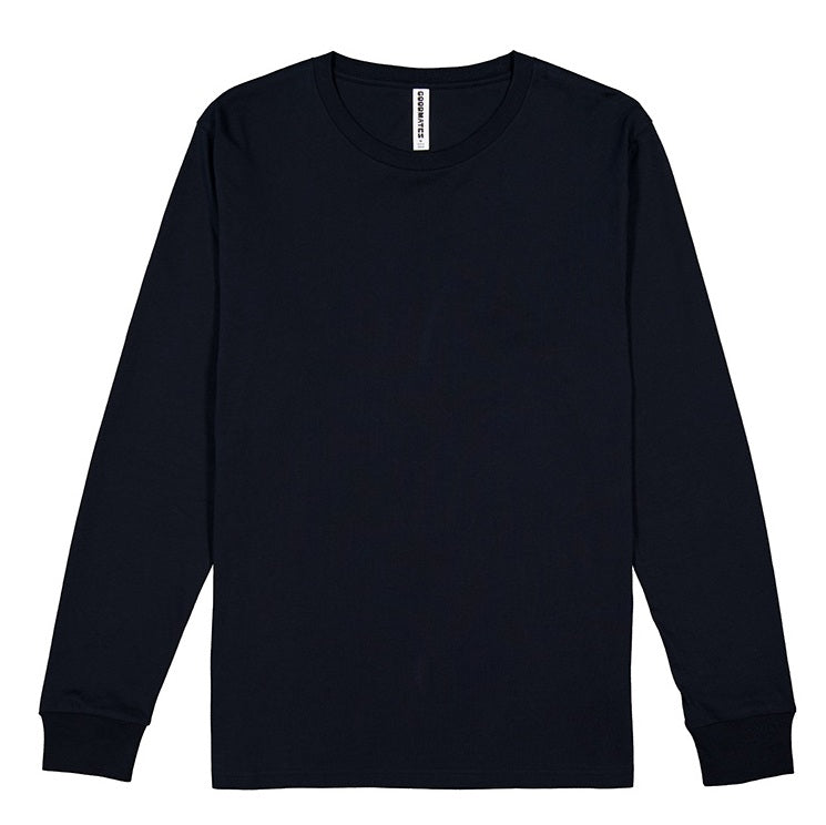Black long-sleeve shirt on a white background