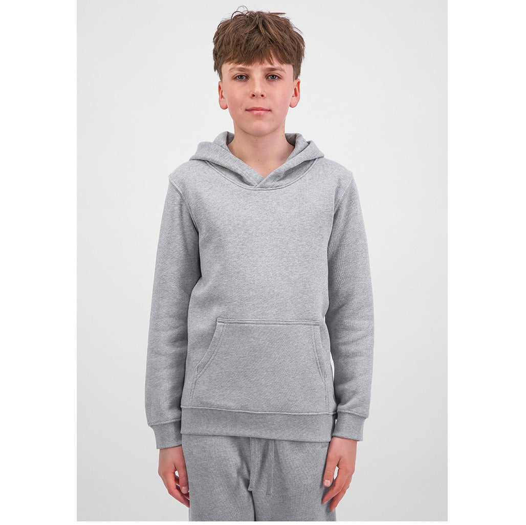 GOODMATES X1003Y Youth Basis Hoodie - Grey Marle - Alternative Front View
