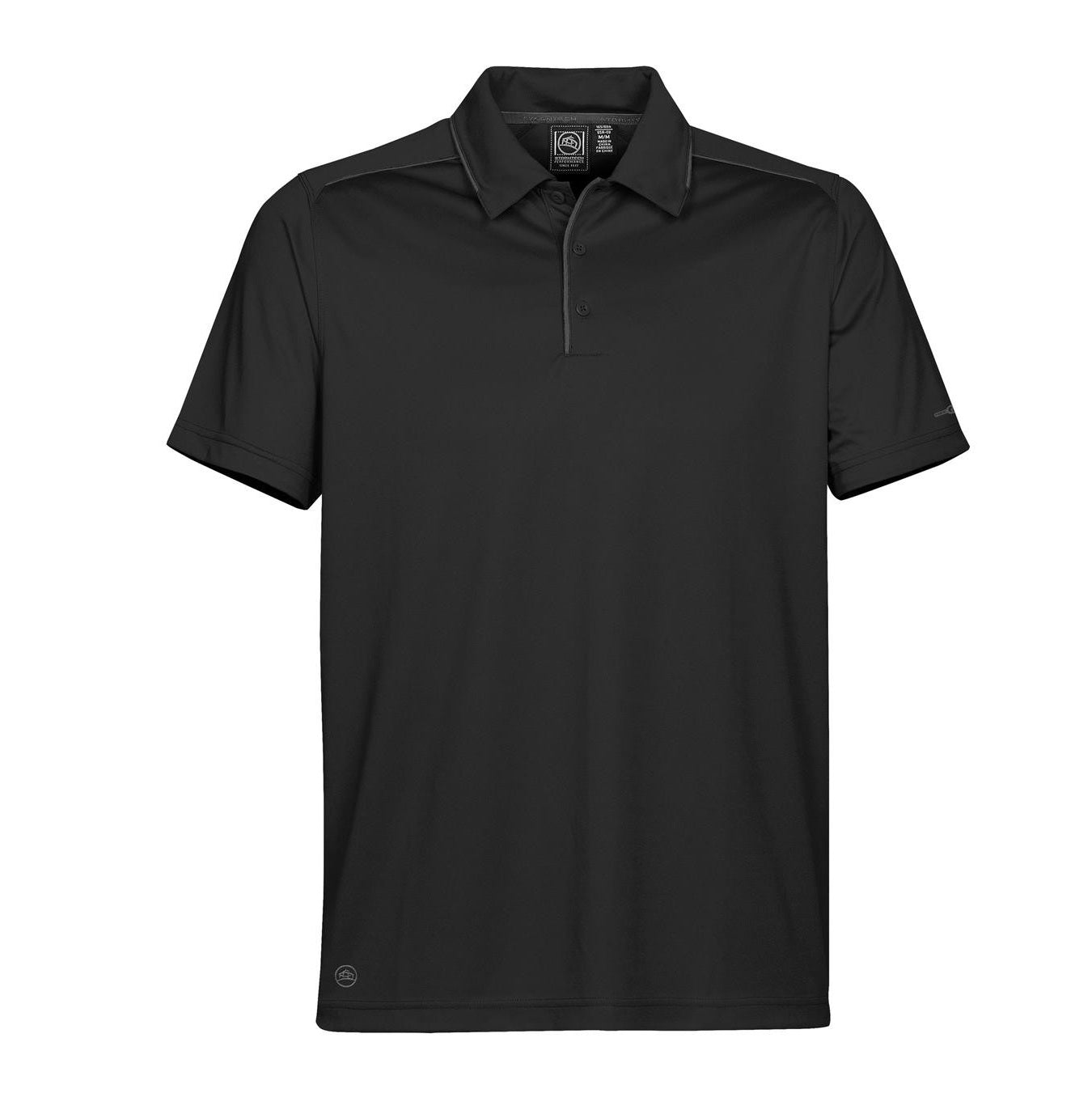Stormtech XP-1 Mens Inertia Sport Polo - Black/Graphite - Front View