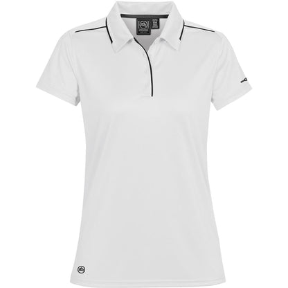 Stormtech XP-1W Women's Inertia Sport Polo - White/Black - Front view