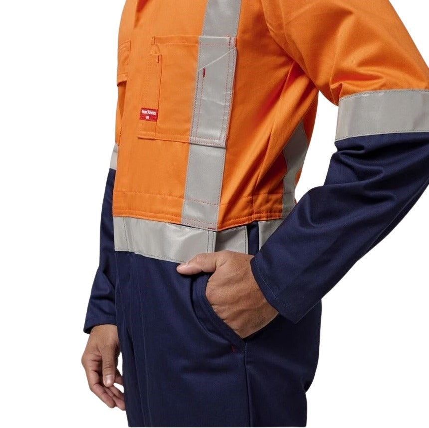 Hard Yakka Y00262 HiVis 2Tone Taped Drill Coveralls