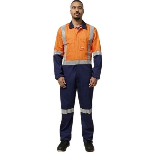 Hard Yakka Y00262 HiVis 2Tone Taped Drill Coveralls
