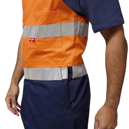 Hard Yakka Y01055 Hi Vis 2Tone Action Back Cotton Taped Overall