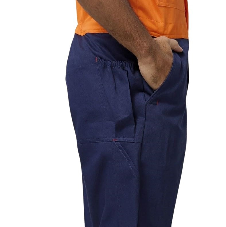 Hard Yakka Y01526 Hi Vis 2Tone Action Back Cotton Drill Overall