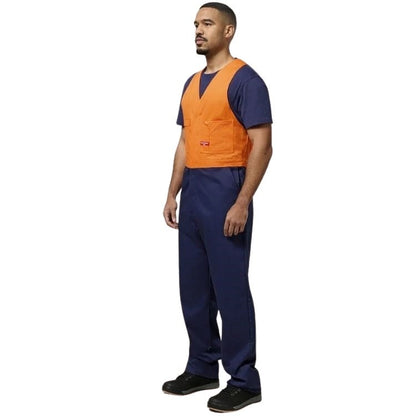 Hard Yakka Y01526 Hi Vis 2Tone Action Back Cotton Drill Overall