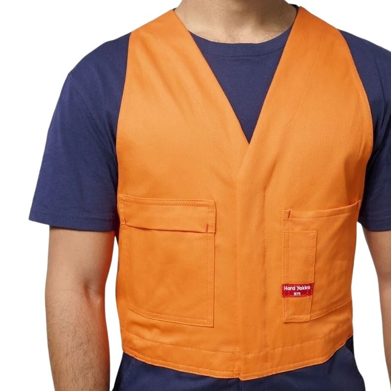 Hard Yakka Y01526 Hi Vis 2Tone Action Back Cotton Drill Overall