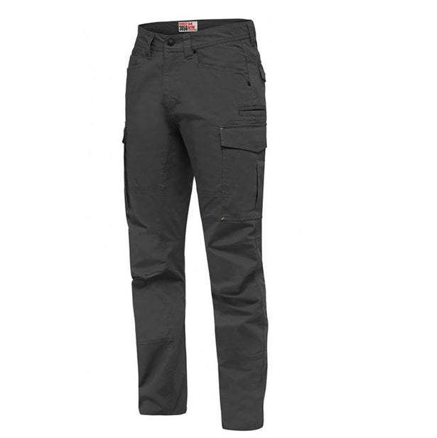 Hard Yakka Y02255 3056 Ripstop Slim Fit Cotton Cargo Pant - Charcoal - Front View