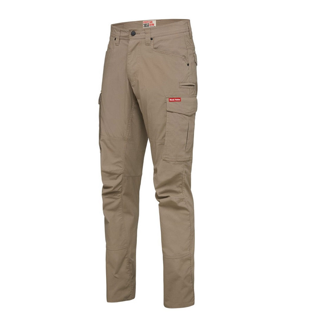 Hard Yakka Y02255 3056 Ripstop Slim Fit Cotton Cargo Pant - Desert - Front View