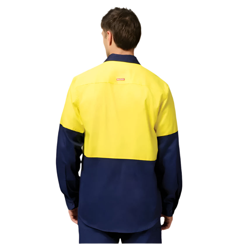 Hard Yakka Y04605 Core Hi Vis Long Sleeve Heavyweight Cotton Drill Shirt