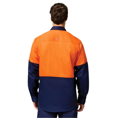 Hard Yakka Y04605 Core Hi Vis Long Sleeve Heavyweight Cotton Drill Shirt