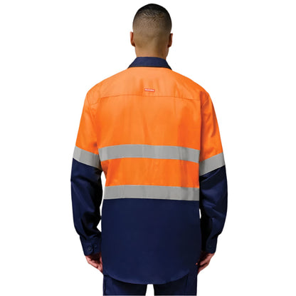 Hard Yakka Y04610 Core HiVis 2Tone Taped Drill Shirt