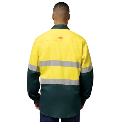 Hard Yakka Y04610 Core HiVis 2Tone Taped Drill Shirt