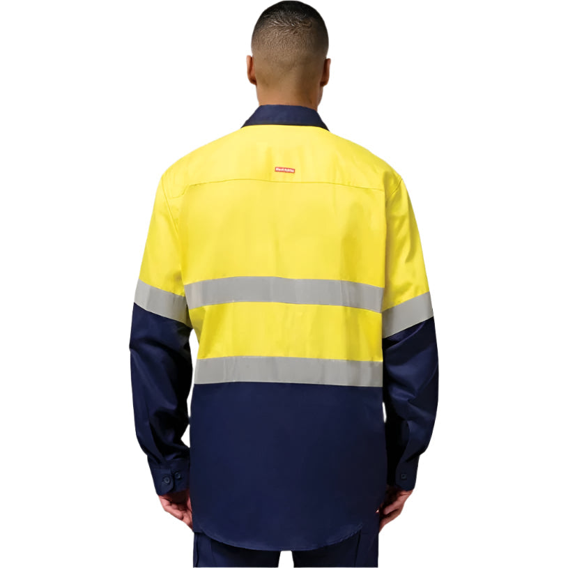 Hard Yakka Y04610 Core HiVis 2Tone Taped Drill Shirt