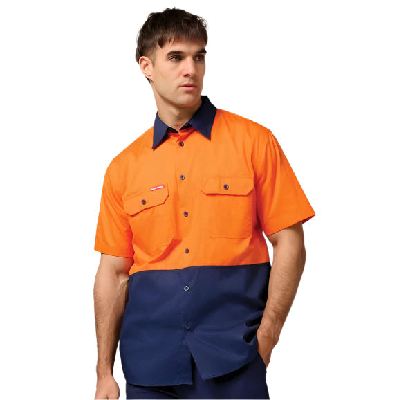 Hard Yakka Y04620 Core HiVis 2 Tone Light Weight Vented Shirt