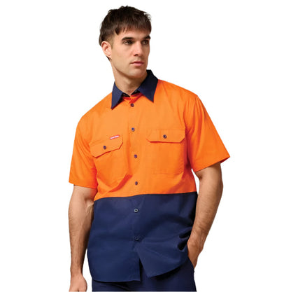Hard Yakka Y04620 Core HiVis 2 Tone Light Weight Vented Shirt