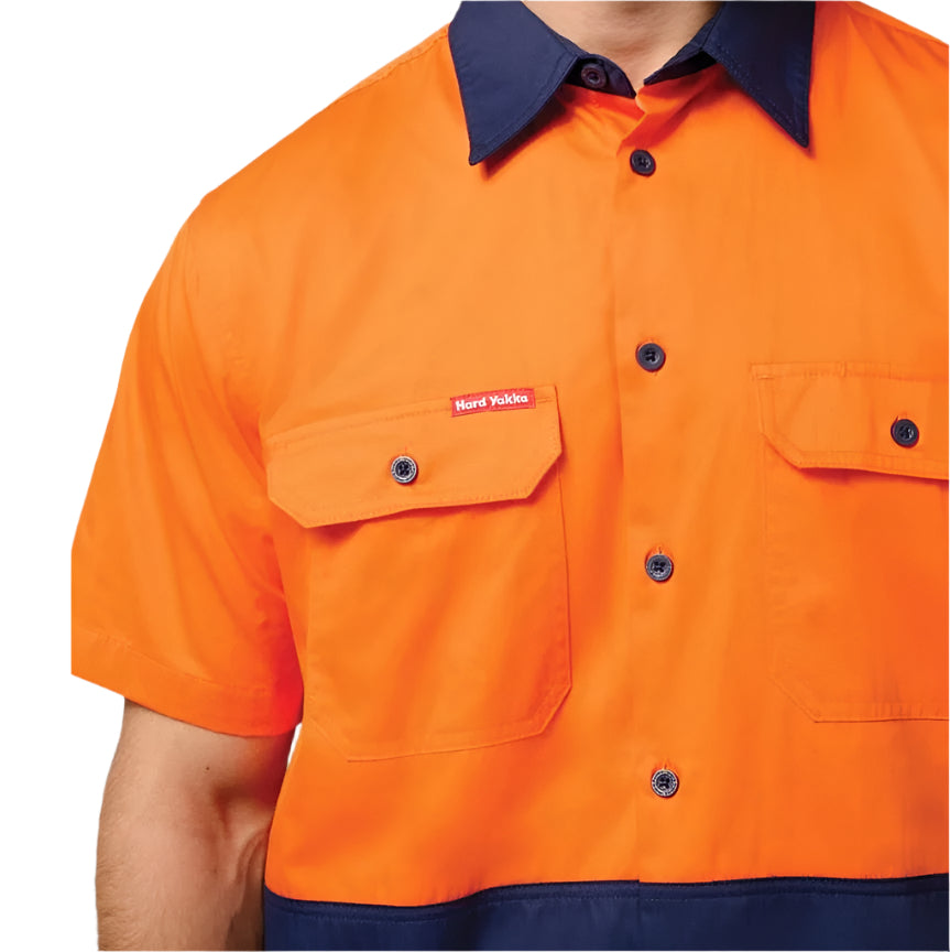 Hard Yakka Y04620 Core HiVis 2 Tone Light Weight Vented Shirt